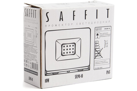 Купить Прожектор с/д SAFFIT SFL90-10  10W  6400K  IP65  черный многоматричный  55067 фото №3