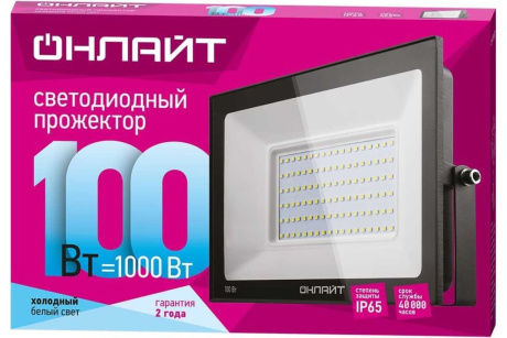 Купить Прожектор IP65 LED Онлайт 50W 4K 71659 OFL-50-4K-BL-IP65 фото №2