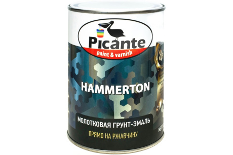 Купить Эмаль молотковая HAMMERTON зеленый гранит 0 75л  PICANTE 10420-5040.ВВ фото №1