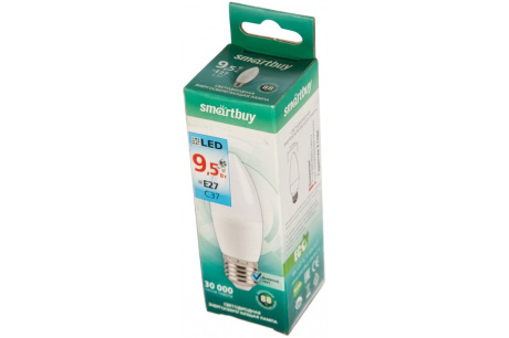 Купить Лампа светодиодная Smartbuy SBL-C37-9_5-40K-E27 свеча C37 220V 9 5W Е27 4000K 760lm нз фото №6
